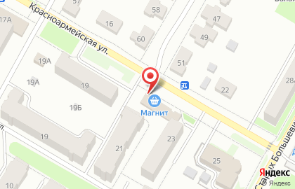 Гипермаркет Магнит на Красноармейской улице на карте