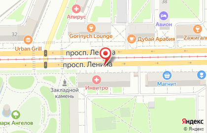 Ладушка на проспекте Ленина на карте