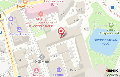 Марс на Новослободской на карте