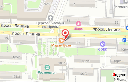 Магазин кондитерских изделий Мадам Безе на проспекте Ленина на карте