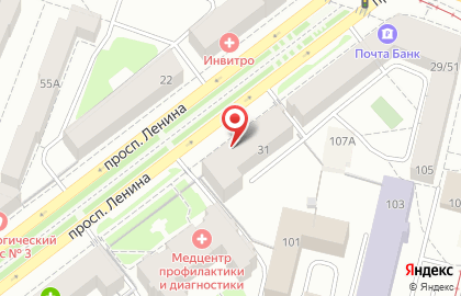 Магазин напитков Дом Бахуса на проспекте Ленина на карте
