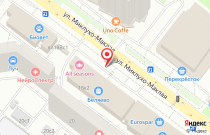 Мариенталь (Москва) на улице Миклухо-Маклая на карте