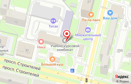 Телекоммуникационная компания ПРОСТОР Телеком на проспекте Строителей на карте