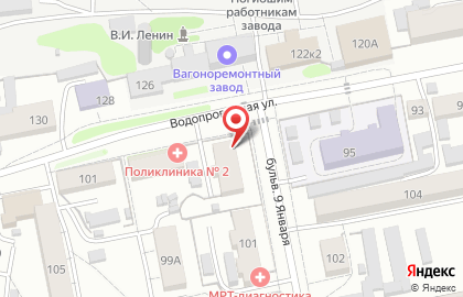 Детская городская больница № 1 на улице 9 Января на карте