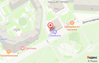 Киоск по продаже фруктов и овощей на Комендантском проспекте на карте