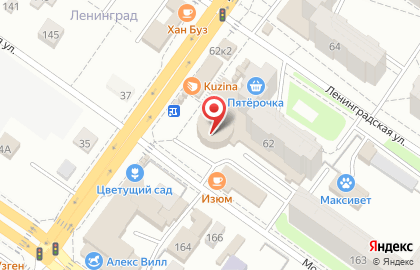 Сеть супермаркетов Сибириада в Октябрьском районе на карте
