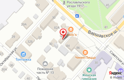 Движок в Рославле на карте