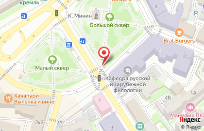 Киоск по продаже хлебобулочных изделий в Нижнем Новгороде на карте
