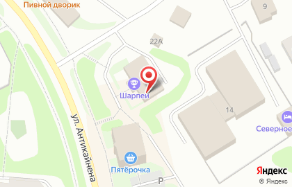 Магазин автозапчастей Аста на улице Антикайнена на карте
