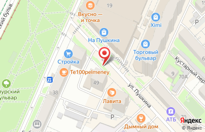 Файтер на улице Пушкина на карте