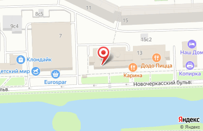 Пиццерия Domino`s Pizza на Новочеркасском бульваре на карте