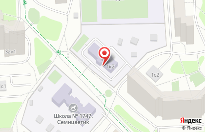 Школа №1747 с дошкольным отделением на метро Пятницкое шоссе на карте