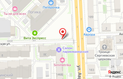 Энтузиаст на улице Авроры на карте
