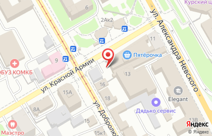 Книжно-канцелярский магазин ОПТимист на улице Красной Армии на карте