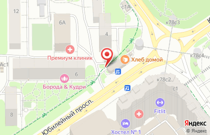 Киоск по продаже фруктов и овощей, г. Химки на Юбилейном проспекте на карте