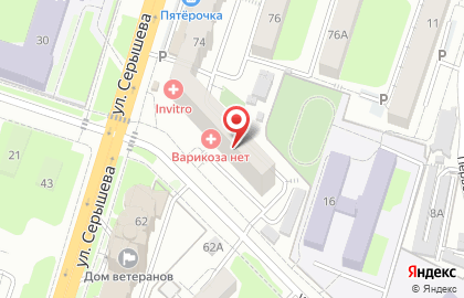 ОАО Банкомат, Банк Возрождение на улице Серышева на карте