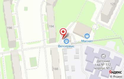 Ветсервис на Октябрьском проспекте на карте