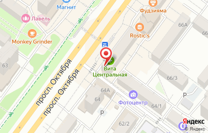 Оператор связи МегаФон на проспекте Октября на карте