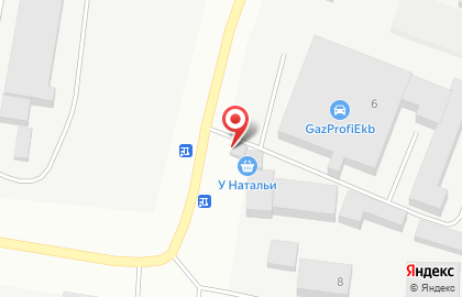 Магазин по продаже продовольственных товаров в Екатеринбурге на карте