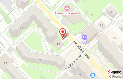 Универсам Пятерочка на улице Южакова на карте