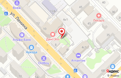 Материя на улице Ленина на карте