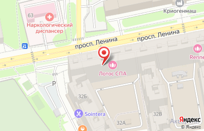 Магазин Красное & Белое на проспекте Ленина, 32а на карте