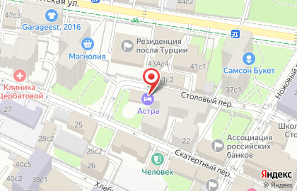 Хостел Астра в Москве на карте