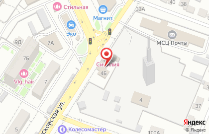 Шиномонтажная мастерская на Московской, 4а на карте