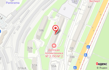 Детская городская поликлиника №2 на Луговой улице на карте