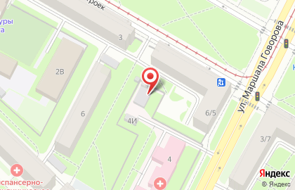 Городская станция скорой медицинской помощи на улице Маршала Говорова на карте