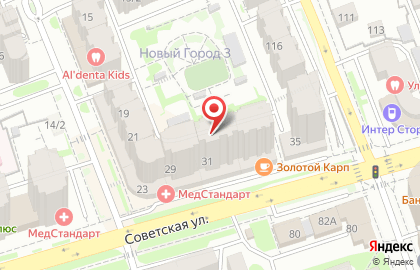 Клумба на Советской улице на карте