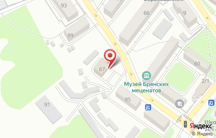 Управление судебного департамента в Брянской области на карте