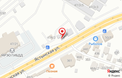 Шиномонтажная мастерская на Ястынской улице на карте
