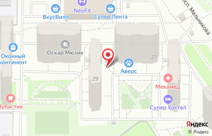 Детский центр развития Развивайка на проспекте Мельникова на карте