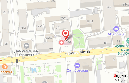 Краевой противотуберкулезный диспансер №1 Филиал №3 в Красноярске на карте