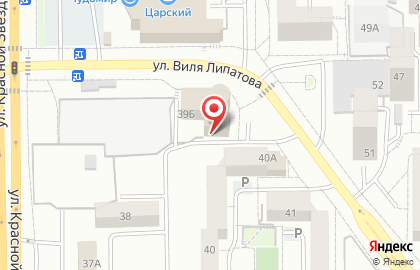 Автостоянка в Северном микрорайоне, 39Б на карте
