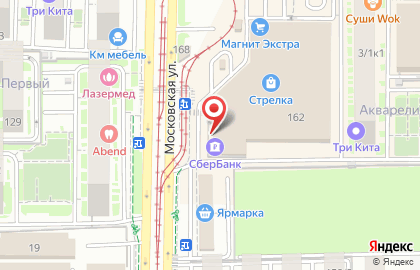 Отделение банка Сбербанк России на Московской улице на карте