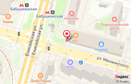 Торговый центр Billa в Бабушкинском районе на карте