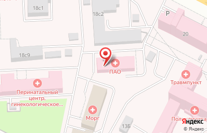 Больница Окружная больница №1 в Ханты-Мансийске на карте