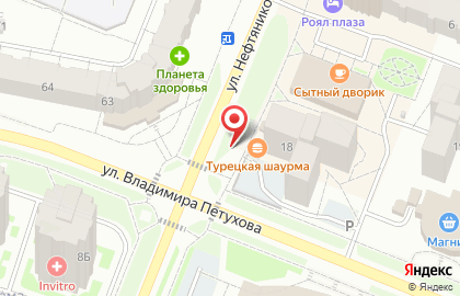 Киоск быстрого питания в Ханты-Мансийске на карте