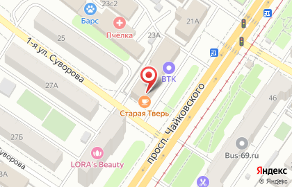 Служба заказа такси ТаксовичкоФ на проспекте Чайковского на карте