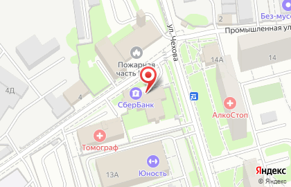 Банкомат СберБанк на улице Чехова в Лобне на карте