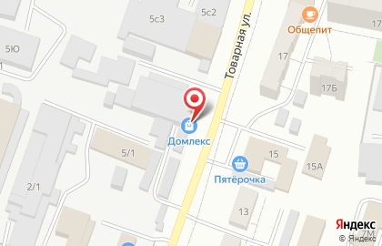 Магазин нужных вещей Домлекс на Товарной улице на карте