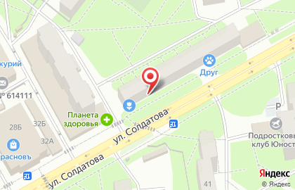 Магазин Мясной мир в Свердловском районе на карте