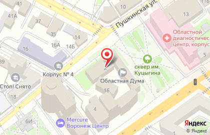 Комитет по законодательству, безопасности и правам человека, Воронежская областная Дума на карте