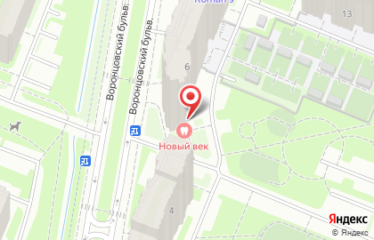 Стоматологическая клиника Новый век на Воронцовском бульваре на карте
