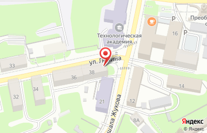 Продовольственный магазин на улице Ленина на карте