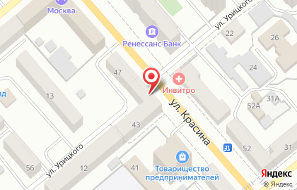 Салон-студия Акцент на улице Красина на карте