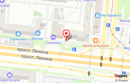 Славянка на проспекте Ленина на карте