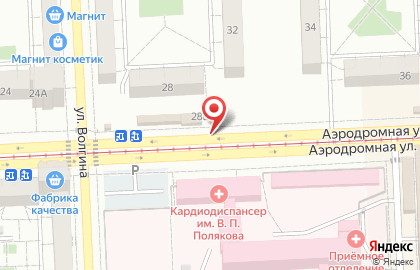Киоск по продаже хлебобулочных изделий в Железнодорожном районе на карте